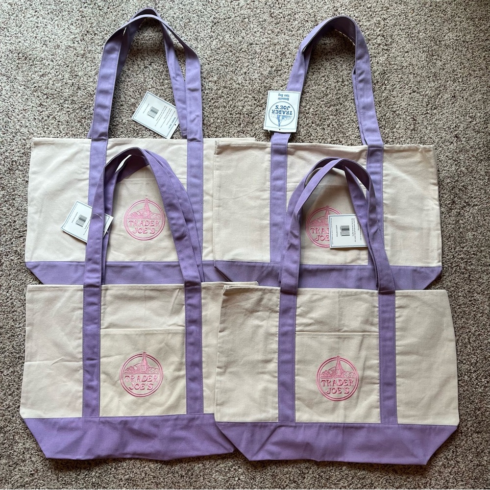 Large Trader Joe’s Canvas Tote Bag - Picture 4 of 5